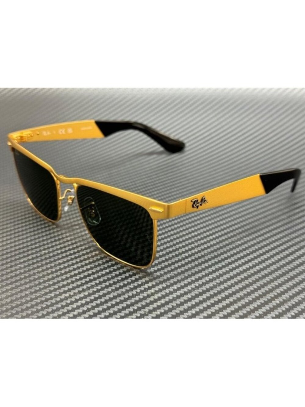 New Ray-Ban Men Sandblasted Gold Sunglasses 53-18-145
